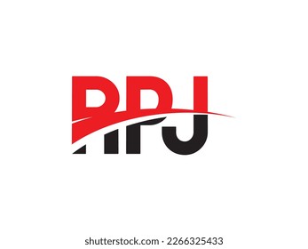 Letra RPJ Ilustración del vector de diseño del logotipo inicial