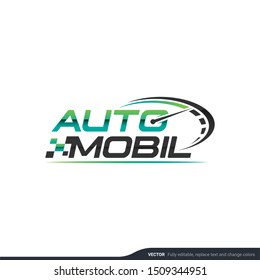 rpm automotive logo design. Editable logo design