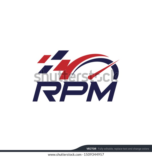 rpm\
automotive logo design. Editable logo\
design