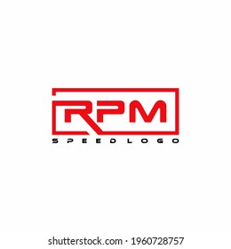 RPM logo design is clean, neat, simple, modern and abstract