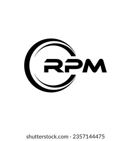 RPM Logo Design, Inspiration for a Unique Identity. Modern Elegance and Creative Design. Watermark Your Success with the Striking this Logo.