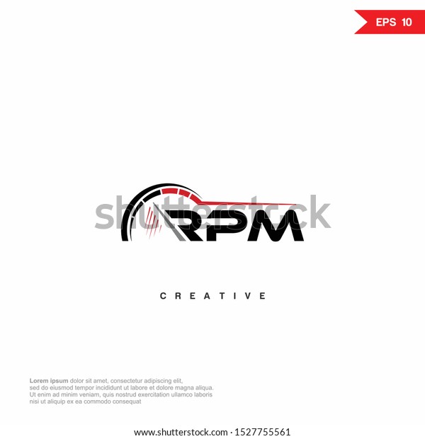 Rpm Logo Icon Monogram Design Vector Stock Vector (Royalty Free) 1527755561