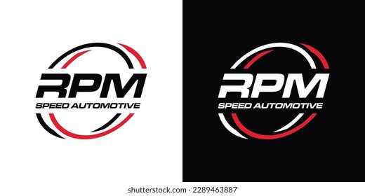 rpm speed automotive logo design