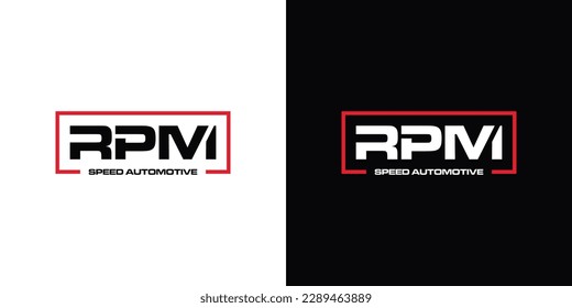 rpm speed automotive logo design