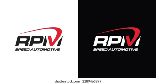 rpm speed automotive logo design