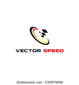 RPM vector logo graphic abstract modern speedometer