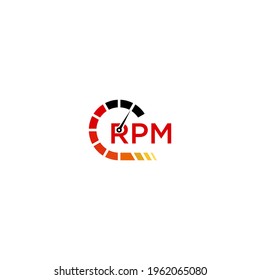 RPM Vector Speedometer Logo Design Graphic Abstract Modern Template