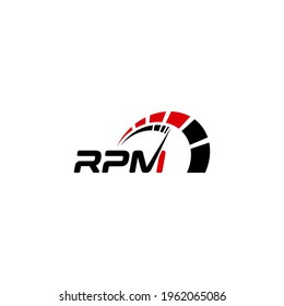 Rpm Vector Speedometer Logo Design Graphic Stock Vector (Royalty Free ...