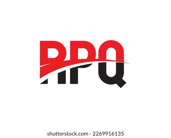 Letra RPQ Ilustración del vector de diseño del logotipo inicial