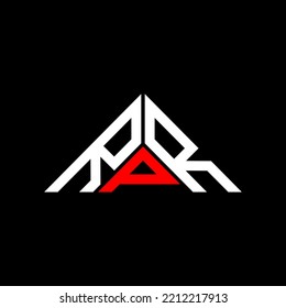 RPR letter logo creative design with vector graphic, RPR simple and modern logo in triangle shape.
