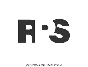 Design do logotipo do RPS. Letra inicial R P S estilo de fonte em negrito para start-ups de tecnologia, consultoria, marca corporativa. Nome criativo da empresa, manchetes identidade tipográfica, logotipo moderno. Ilustração vetorial.