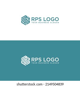 PLANTILLA DEL VECTOR DE DISEÑO DE LOGOTIPO RPS