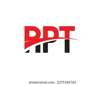 Letra RPT Ilustración del vector de diseño del logotipo inicial