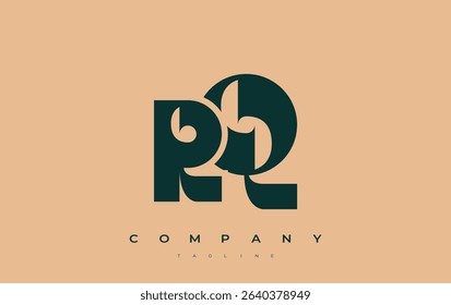 RQ Abstract Geometric Logo Design. Modern and elegant logo design with simplistic typography elements, showcasing branding excellence.