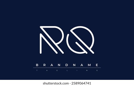 RQ Abstract letter logo. This logo icon incorporate with abstract shape in the creative way