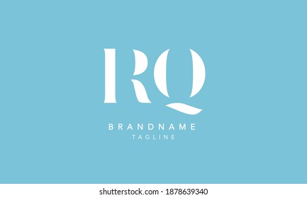 RQ Alphabet initial Letter Monogram Icon Logo vector illustration
