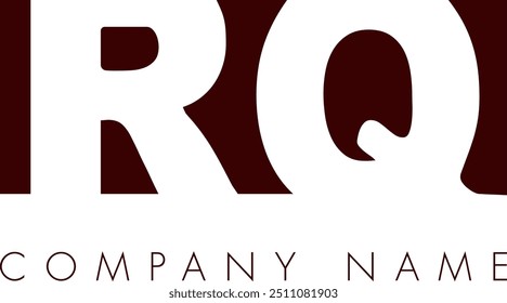 Diseño de Vector de logotipo de carta abstracta moderna creativa RQ. Será adecuado para su empresa e identidad de marca.
