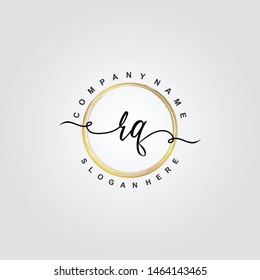 RQ Initial beauty floral logo template