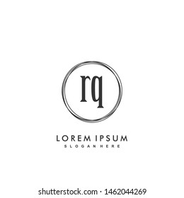 RQ Initial beauty monogram logo vector