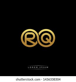 RQ initial letter linked circle capital monogram logo modern template