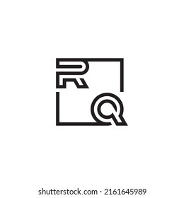 RQ initial logo letters in high quality professional design that will print well across any print media