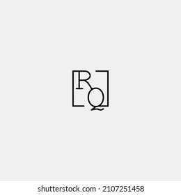 RQ initial logo in line concept in high quality professional design that will be best for companies