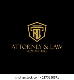 RQ initial monogram for lawfirm logo ideas with creative polygon style design
