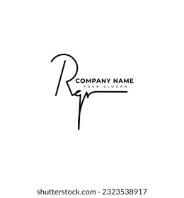 Rq Initial Signature Logo, Vektordesign