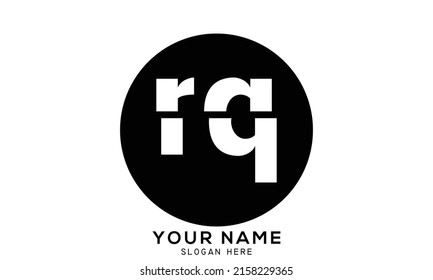 RQ Letter Business Logo Design Icon Alphabet Vector Template 