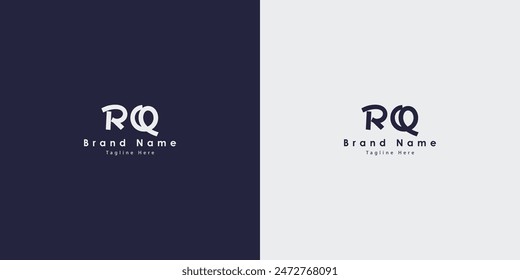 Diseño de logotipo de Vector de letras RQ