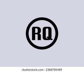 plantilla vectorial de diseño de logotipo RQ