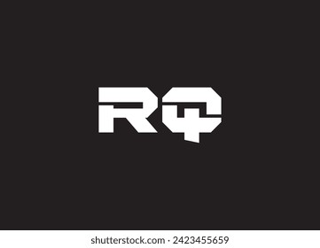 RQ LOGO MONOGRAM CIRCLE LINE EDITABLE