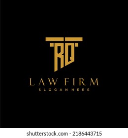 Logotipo inicial de monograma de solicitud de presupuesto para una empresa de abogados con diseño de hitos