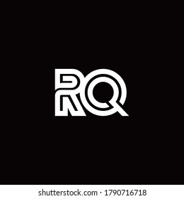 Logo de monograma de solicitud de presupuesto con plantilla de diseño de línea abstracta