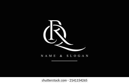 RQ, QR, R, Q abstract letters logo monogram