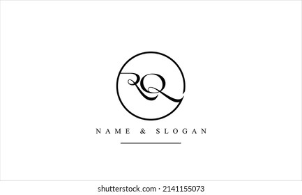 RQ, QR, R, Q abstract letters logo monogram