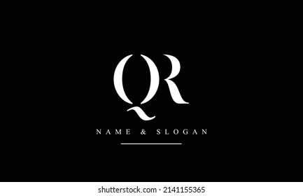 RQ, QR, R, Q abstract letters logo monogram