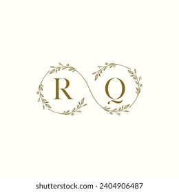 RQ wedding infinity in elegant monogram with high quality professional design that will print well