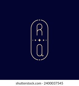RQ Hochzeit liegt Monogramm mit hochwertigem professionellem Design, das gut auf allen Printmedien drucken kann