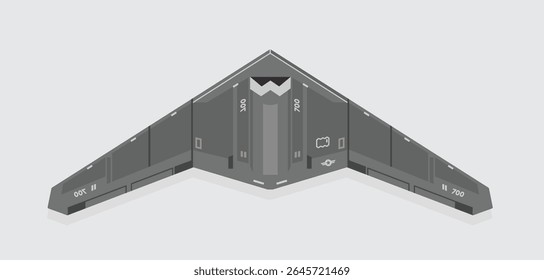RQ-170 Sentinel, illustration of military technology UAV reconnaissance drone, modern fighter aircraft with details. isolated bomber for study and poster