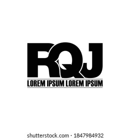 RQJ letter monogram logo design vector