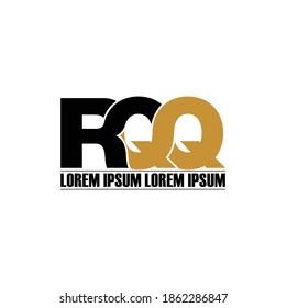 RQQ letter monogram logo design vector