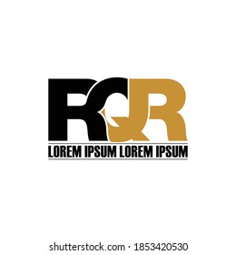RQR letter monogram logo design vector