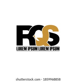 RQS letter monogram logo design vector