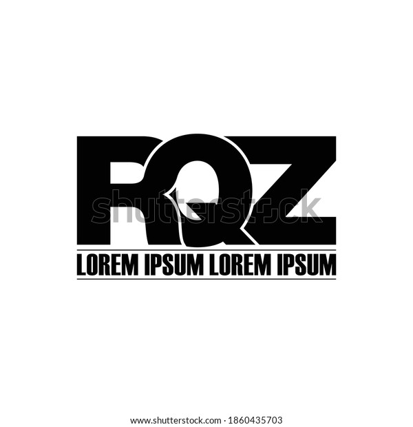 Rqz Letter Monogram Logo Design Vector Stock Vector (Royalty Free