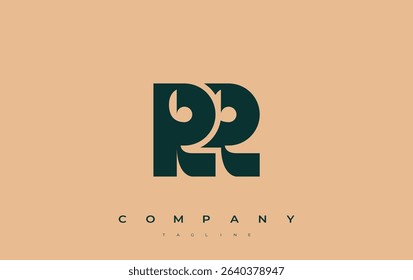 RR Abstract Geometric Logo Design. Modern and elegant logo design with simplistic typography elements, showcasing branding excellence.