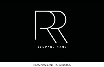 Monograma del logotipo de las letras de resumen de RR