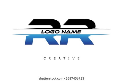 RR Creative Dynamic Logo Design Modern Company Branding Design Creative Monogram Latter Mark.