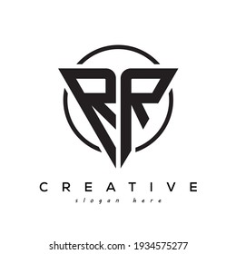 RR-Logo für kreative Buchstaben mit Gamming-Look