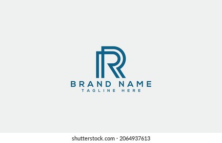 RR logotipo creativo plantilla de icono de letra alfabética moderna